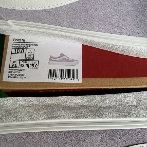 Vans Lavender and White Sneakers. - Picture 11 of 12